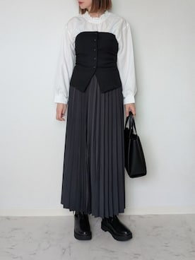 「アイテム（その他トップス）」を使った、yume さん（レディース・160cm）の秋コーディネート