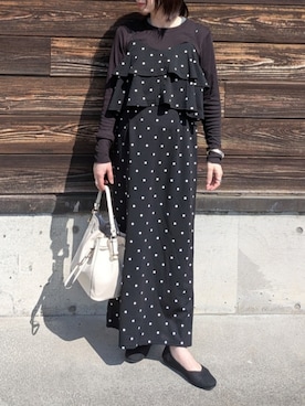 「アイテム（ワンピース/ドレス）」を使った、yume さん（レディース・160cm）の春コーディネート