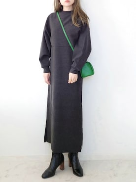 「LAC-VERT（ラック・ヴェール）のアイテム（アクセサリー）」を使った、yume さん（レディース・160cm）の冬コーディネート