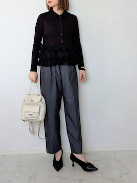 「アイテム（セットアップ）」を使った、yume さん（レディース・160cm）の秋コーディネート