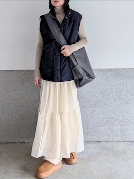 「notch.」｜「アイテム（ブーツ）」を使った、yume さん（レディース・160cm）の冬コーディネート
