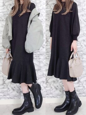 「URBAN RESEARCH ROSSO」｜「アイテム（マウンテンパーカー）」を使った、yume さん（レディース・160cm）の秋コーディネート