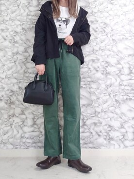 「FREDY&GLOSTER」｜「アイテム（マウンテンパーカー）」を使った、yume さん（レディース・160cm）の秋コーディネート