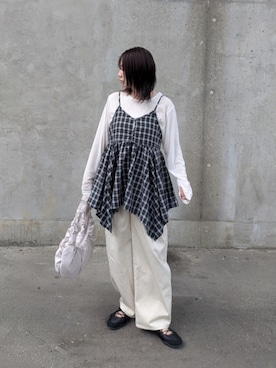 「pocket（ポケット）のアイテム」を使った、yume さん（レディース・160cm）の夏コーディネート