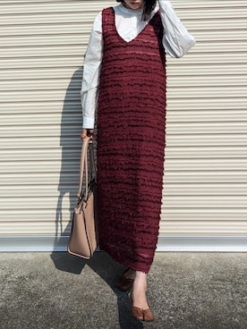 「Fizz（フィズ）の【maiko_wear × Fizz コラボ】　スタンドカラーデザインシャツ（シャツ/ブラウス）」を使った、yume さん（レディース・160cm）の夏コーディネート