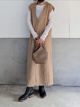 「clarks」｜「アイテム（ワンピース）」を使った、yume さん（レディース・160cm）の夏コーディネート