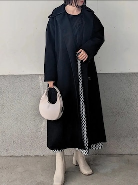 「AS KNOW AS plus（アズノゥアズプラス）のアイテム（ブーツ）」を使った、yume さん（レディース・160cm）の冬コーディネート