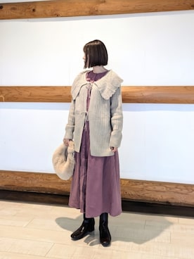 「Crisp（クリスプ）のアイテム（ワンピース/ドレス）」を使った、yume さん（レディース・160cm）の秋コーディネート