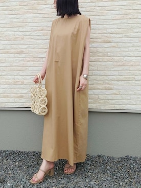 「CENE（セネ）の【CENE】セネ/ ビッククロスリング（リング）」を使った、yume さん（レディース・160cm）の夏コーディネート