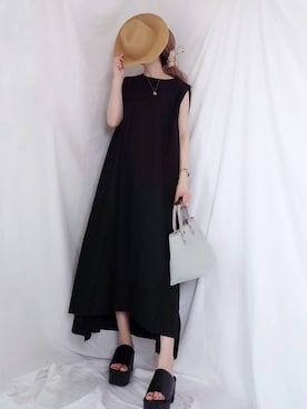 「La-gemme」｜「アイテム（帽子）」を使った、yume さん（レディース・160cm）の夏コーディネート