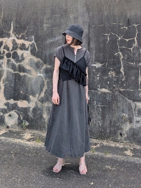 「notch.」｜「アイテム（ワンピース/ドレス）」を使った、yume さん（レディース・160cm）の夏コーディネート