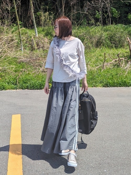 梨地ジョーゼットプルオーバー（Tシャツ/カットソー）｜ikka