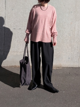 「アイテム（トートバッグ）」を使った、yume さん（レディース・160cm）の秋コーディネート