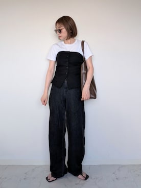 「アイテム（その他トップス）」を使った、yume さん（レディース・160cm）の夏コーディネート