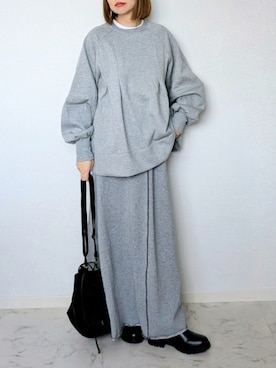 「アイテム（スウェット）」を使った、yume さん（レディース・160cm）の秋コーディネート