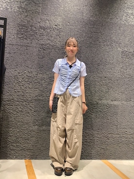 「アイテム（PC・スマホグッズ/家電）」を使った、まみこさん（レディース・157cm）の秋コーディネート