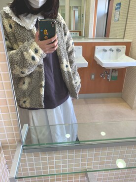 「merry jenny（メリージェニー）のアイテム（ブルゾン）」を使った、モヨコさん（レディース・157cm）の冬コーディネート