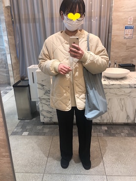 「ISOOK（アイスー）のアイテム（ジャケット/アウター）」を使った、まーむちゃんさん（レディース・155cm）の冬コーディネート