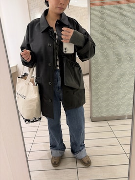 「feepur（フェピュール）のアイテム（ジャケット/アウター）」を使った、まーむちゃんさん（レディース・155cm）の春コーディネート