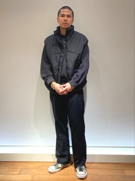 「fredy emue（フレディエミュ）のアイテム（ジャケット/アウター）」を使った、GLOSTER stylingさん（メンズ・171cm）の秋コーディネート