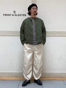 「gloster」｜「アイテム（ブルゾン）」を使った、GLOSTER stylingさん（メンズ・175cm）の春コーディネート