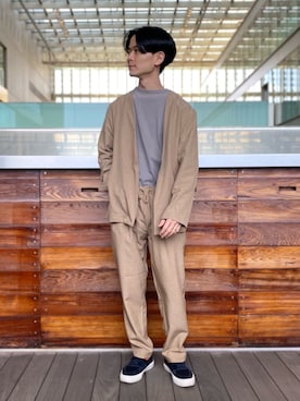 「GLOSTER（グロスター）のアイテム（セットアップ）」を使った、GLOSTER stylingさん（メンズ・170cm）の春コーディネート