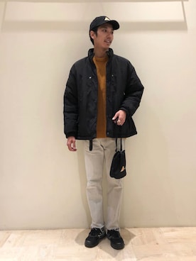 「NOLLEY'S goodman（ノーリーズグッドマン）のアイテム（ブルゾン）」を使った、GLOSTER stylingさん（メンズ・183cm）の冬コーディネート