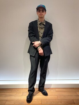 「GLOSTER（グロスター）のアイテム（セットアップ）」を使った、GLOSTER stylingさん（メンズ・171cm）の春コーディネート