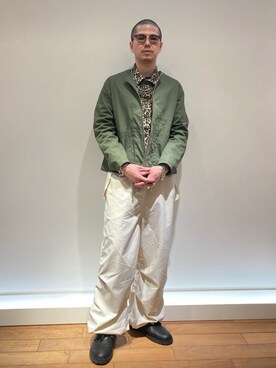「gloster」｜「アイテム（ブルゾン）」を使った、GLOSTER stylingさん（メンズ・171cm）の春コーディネート