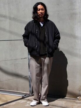 「gloster」｜「アイテム（ブルゾン）」を使った、GLOSTER stylingさん（メンズ・173cm）の秋コーディネート