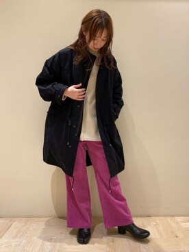 「GLOSTER（グロスター）のアイテム（モッズコート）」を使った、GLOSTER stylingさん（レディース・158cm）の秋コーディネート