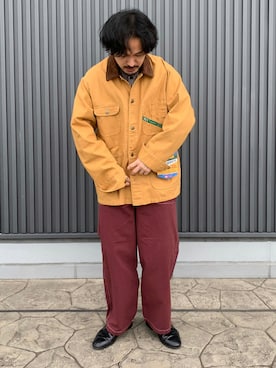 「FREDY&GLOSTER」｜「アイテム（カバーオール）」を使った、GLOSTER stylingさん（メンズ・165cm）の秋コーディネート