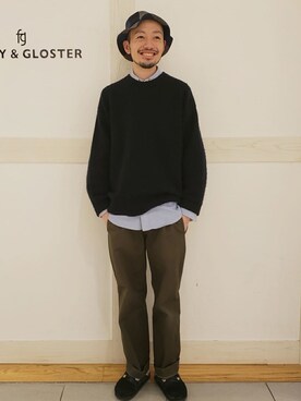 GLOSTER stylingさん（メンズ・176cm）の冬コーディネート