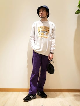 「WILD THINGS（ワイルドシングス）のアイテム（バッグ）」を使った、GLOSTER stylingさん（メンズ・176cm）の春コーディネート