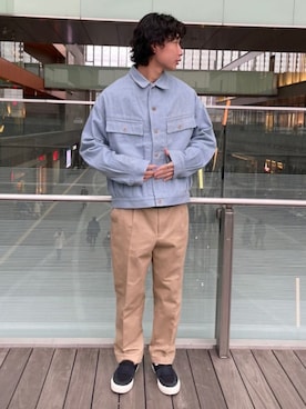 「ARMY TWILL（アーミーツイル）のアイテム（ブルゾン）」を使った、GLOSTER stylingさん（メンズ・178cm）の春コーディネート