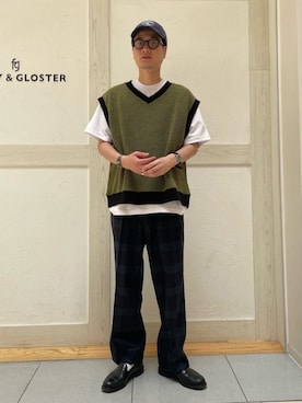 GLOSTER stylingさん（メンズ・173cm）の夏コーディネート