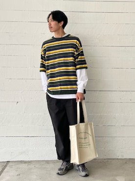 「PRO CLUB （プロクラブ）のアイテム（トップス）」を使った、GLOSTER stylingさん（メンズ・183cm）の春コーディネート
