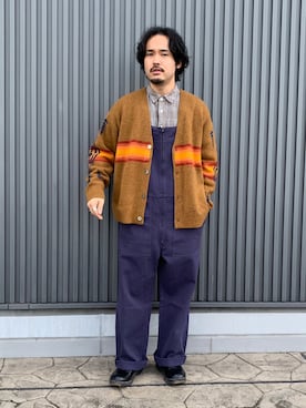 「NOLLEY'S goodman（ノーリーズグッドマン）のアイテム（オールインワン・サロペット）」を使った、GLOSTER stylingさん（メンズ・165cm）の秋コーディネート