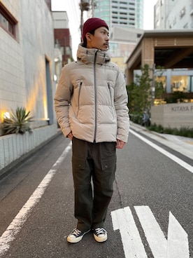 「GLOSTER（グロスター）のアイテム（ダウンジャケット/コート）」を使った、GLOSTER stylingさん（メンズ・170cm）の秋コーディネート