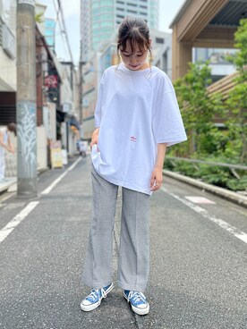 「ARMY TWILL（アーミーツイル）のアイテム」を使った、GLOSTER stylingさん（レディース・160cm）の夏コーディネート