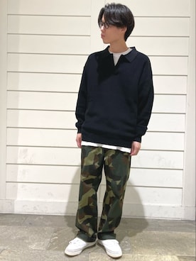 「スキッパーニット」｜GLOSTER stylingさん（メンズ・168cm）の秋コーディネート