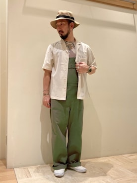 「GLOSTER（グロスター）のアイテム（オールインワン・サロペット）」を使った、GLOSTER stylingさん（メンズ・176cm）の夏コーディネート