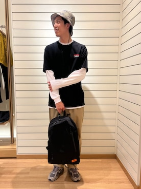 「PRO CLUB （プロクラブ）のアイテム（トップス）」を使った、GLOSTER stylingさん（メンズ・183cm）の春コーディネート