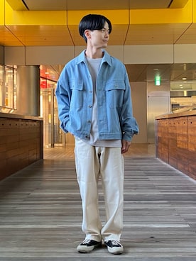 「SMITH'S（スミス）のアイテム（パンツ）」を使った、GLOSTER stylingさん（メンズ・170cm）の冬コーディネート