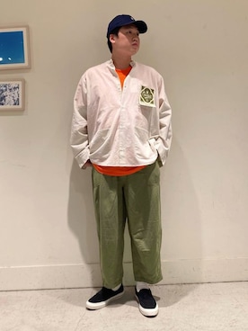 「CONVERSE（コンバース）のアイテム（ローファー）」を使った、GLOSTER stylingさん（メンズ・176cm）の夏コーディネート