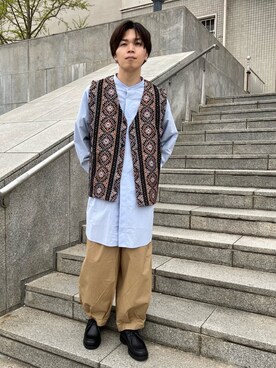 「KLEMAN（クレマン）のアイテム（ブーツ）」を使った、GLOSTER stylingさん（メンズ・178cm）の春コーディネート