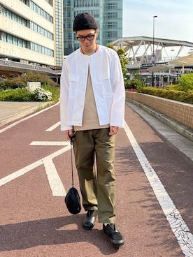 「WILD THINGS（ワイルドシングス）のアイテム（バッグ）」を使った、GLOSTER stylingさん（メンズ・178cm）の春コーディネート