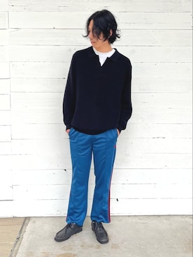 「スキッパーニット」｜GLOSTER stylingさん（メンズ・183cm）の秋コーディネート