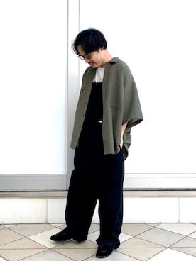 「GLOSTER（グロスター）のアイテム（オールインワン・サロペット）」を使った、GLOSTER stylingさん（メンズ・165cm）の春コーディネート