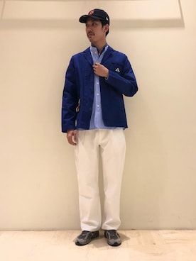 「FREDY&GLOSTER」｜「アイテム（カバーオール）」を使った、GLOSTER stylingさん（メンズ・183cm）の冬コーディネート